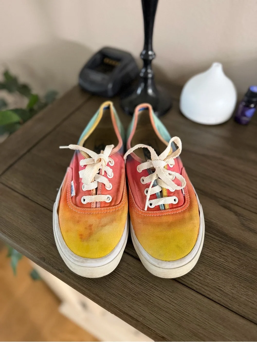 Vans Tie-Dye Low Top Sneakers - Yellow, Orange, Pink, Teal